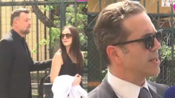 Ο Μάνος Παπαγιάννης με την σύζυγό του και ο δικηγόρος, Μήτζιας