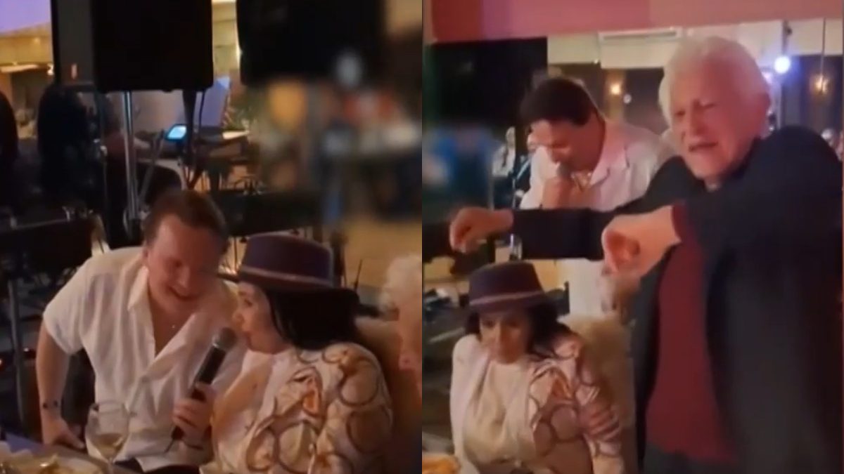 Η Ζωζώ Σαπουντζάκη και ο σύντροφός της την ώρα που χορεύει