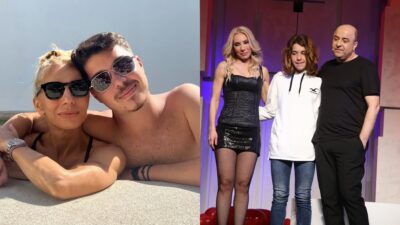 Η Έλενα Τσαβαλιά με τον γιο της τώρα και η Έλενα Τσαβαλιά με τον Μάρκο Σεφερλή και τον γιο τους μικρό