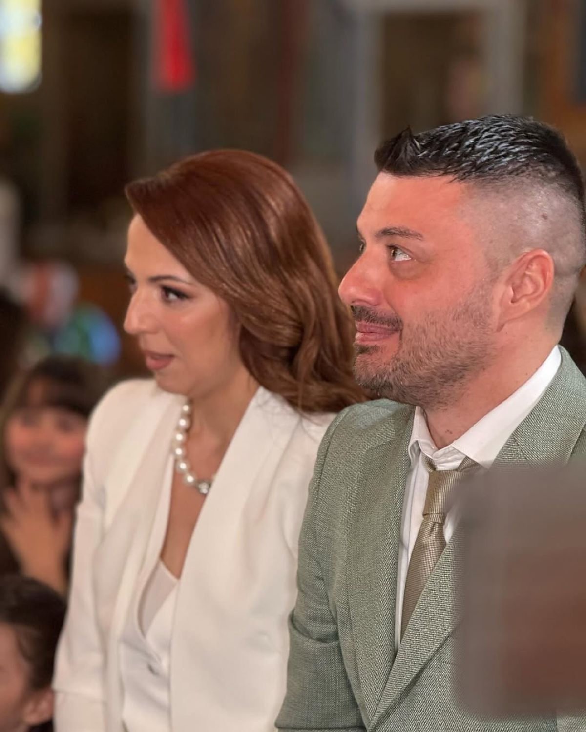 Η Ζέτα Μακρυπούλια στην βάπτιση του ανιψιού της