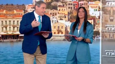 Η Ανθή Βούλγαρη και ο Ιορδάνης Χασαπόπουλος στο Κοινωνία Ώρα Mega