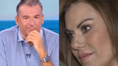 Ο Γιώργος Λιάγκας και η Ευγενία Μανλίδου