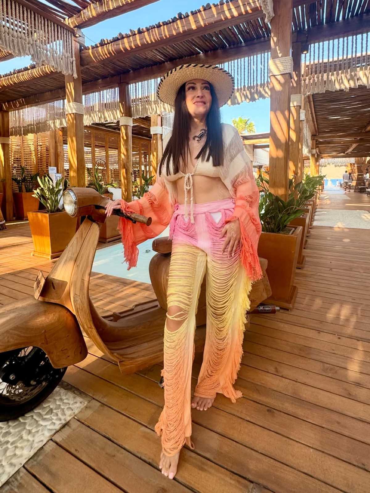 Η Ιώαννα Παλιοσπύρου στη Μύκονο