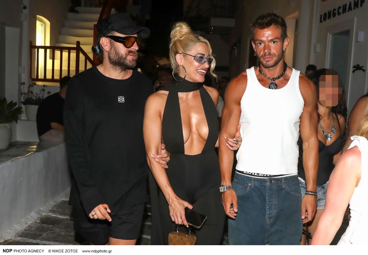 Η Ιωάννα Τούνη, ο Μηνάς Αηδόνης και ο Steve στην Μύκονο