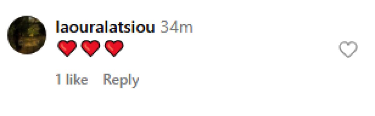 Το σχόλιο της Λάουρας Λάτσιου στην ανάρτηση του Άγγελου Λάτσιου