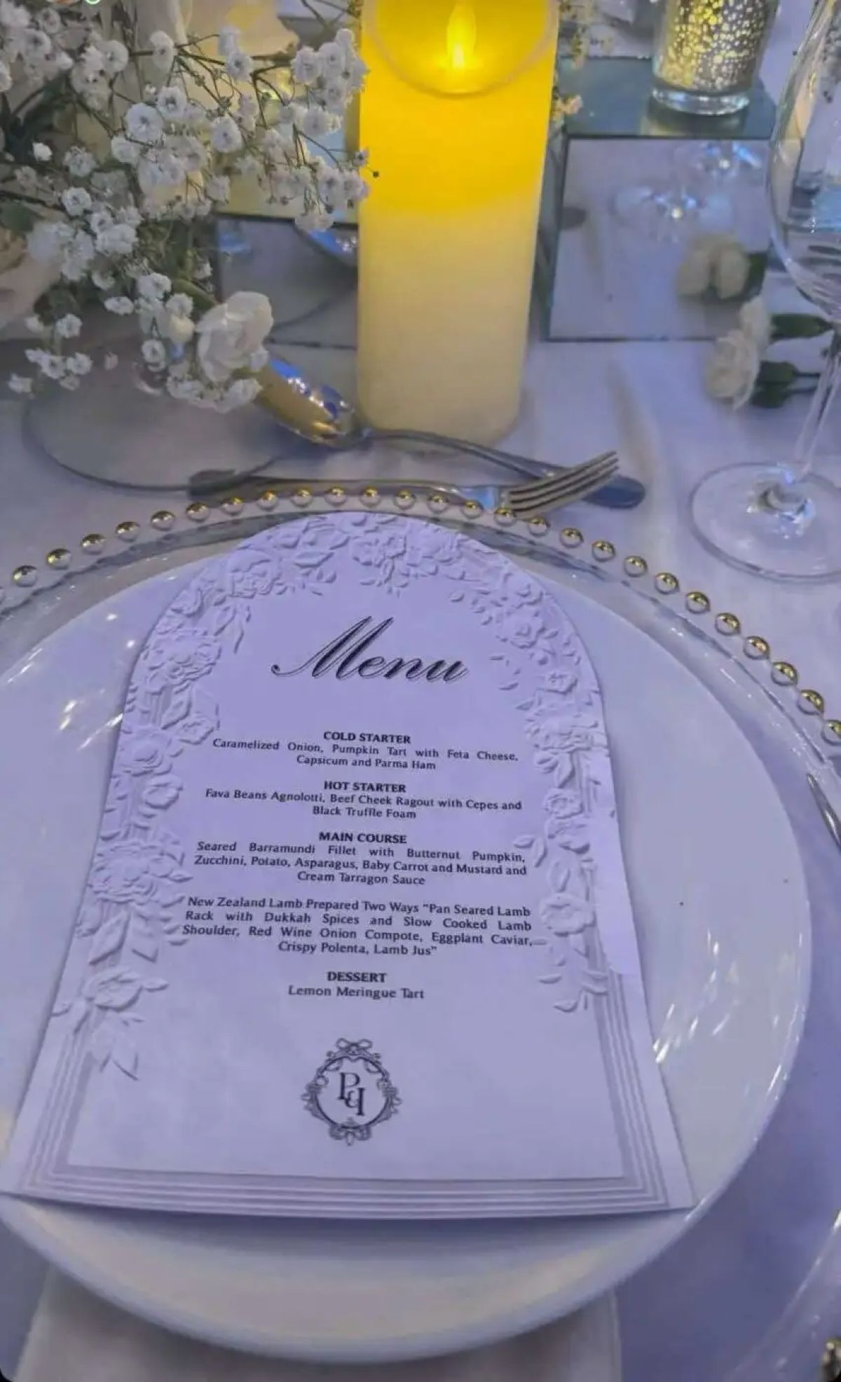 Το μενού στον γάμο του Γιάννη Λύρα