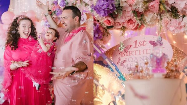 Η Ιλάειρα Ζήση, ο Μαυρίκιος Μαυρικίου και η κόρη τους στο πάρτι γενεθλίων της