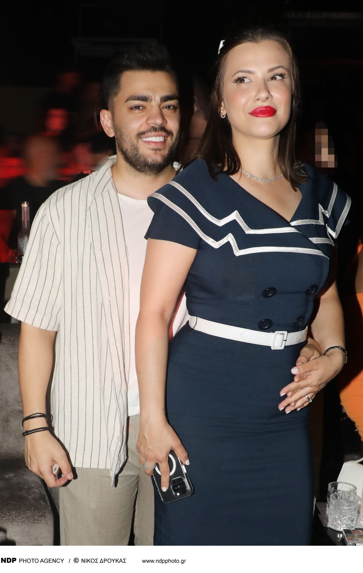 Η Λάουρα Νάργες και ο Χρήστος Σαντικάι σε βραδινή έξοδο