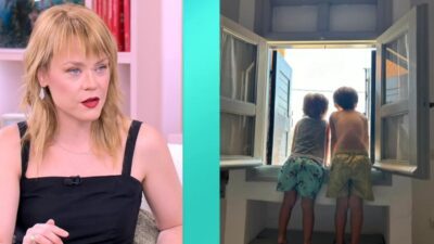 Η Λένα Παπαληγούρα και τα παιδιά της