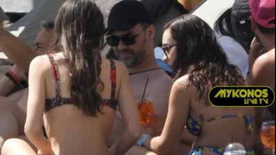 Η Ιωάννα Σαρρή και ο Γιώργος Σαμπάνης στη Μύκονο