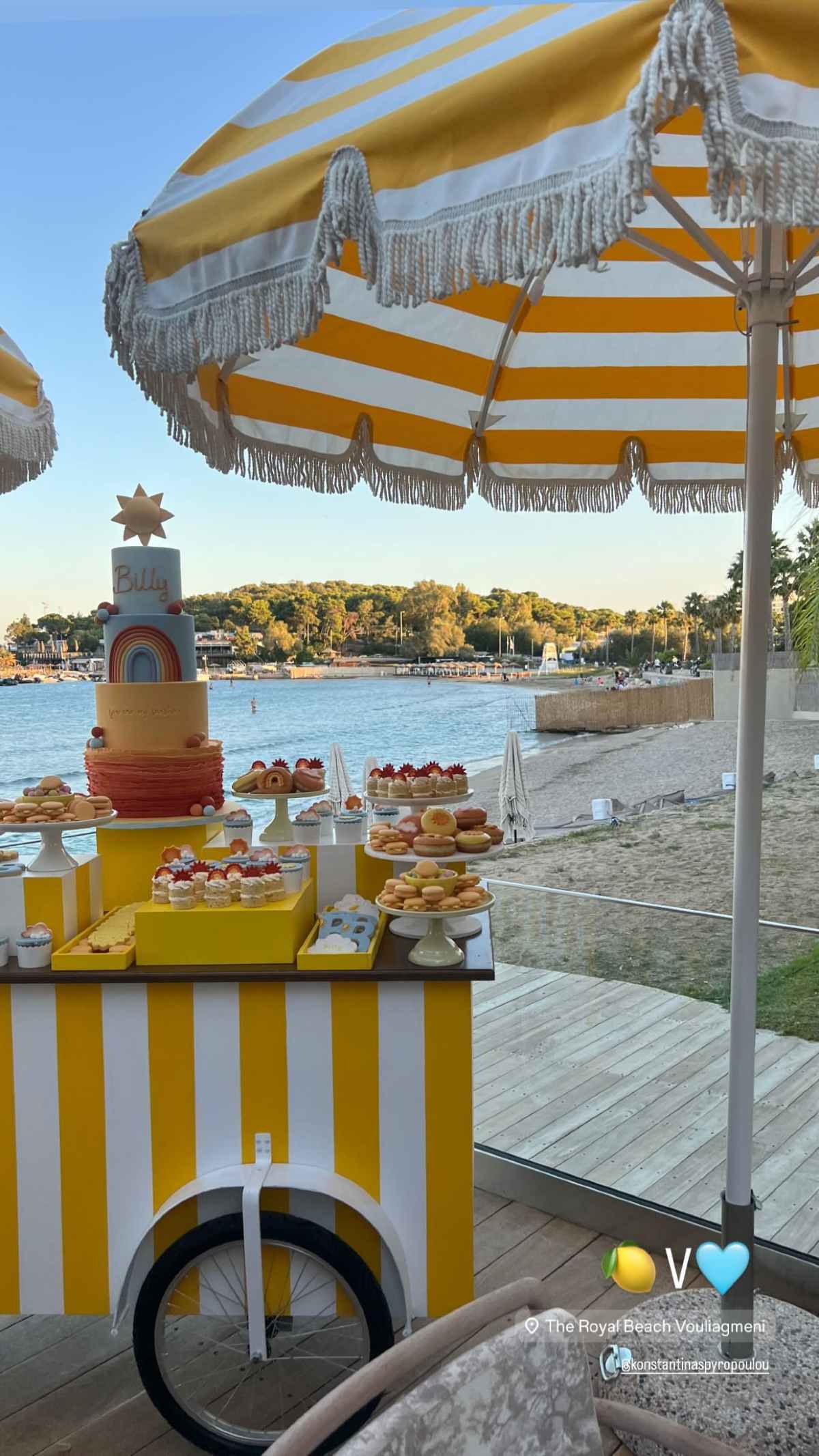 Στιγμιότυπο από τη βάφτιση του γιου της Κωνσταντίνας Σπυροπούλου και του Βασίλη Σταθοκωστόπουλου