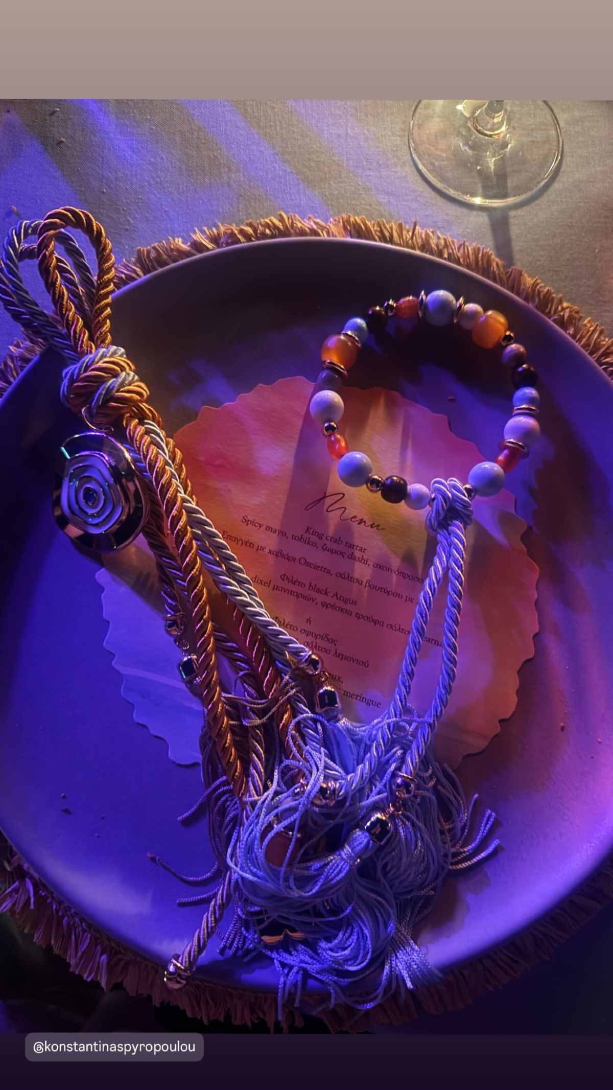 Στιγμιότυπο από τη βάφτιση του γιου της Κωνσταντίνας Σπυροπούλου και του Βασίλη Σταθοκωστόπουλου