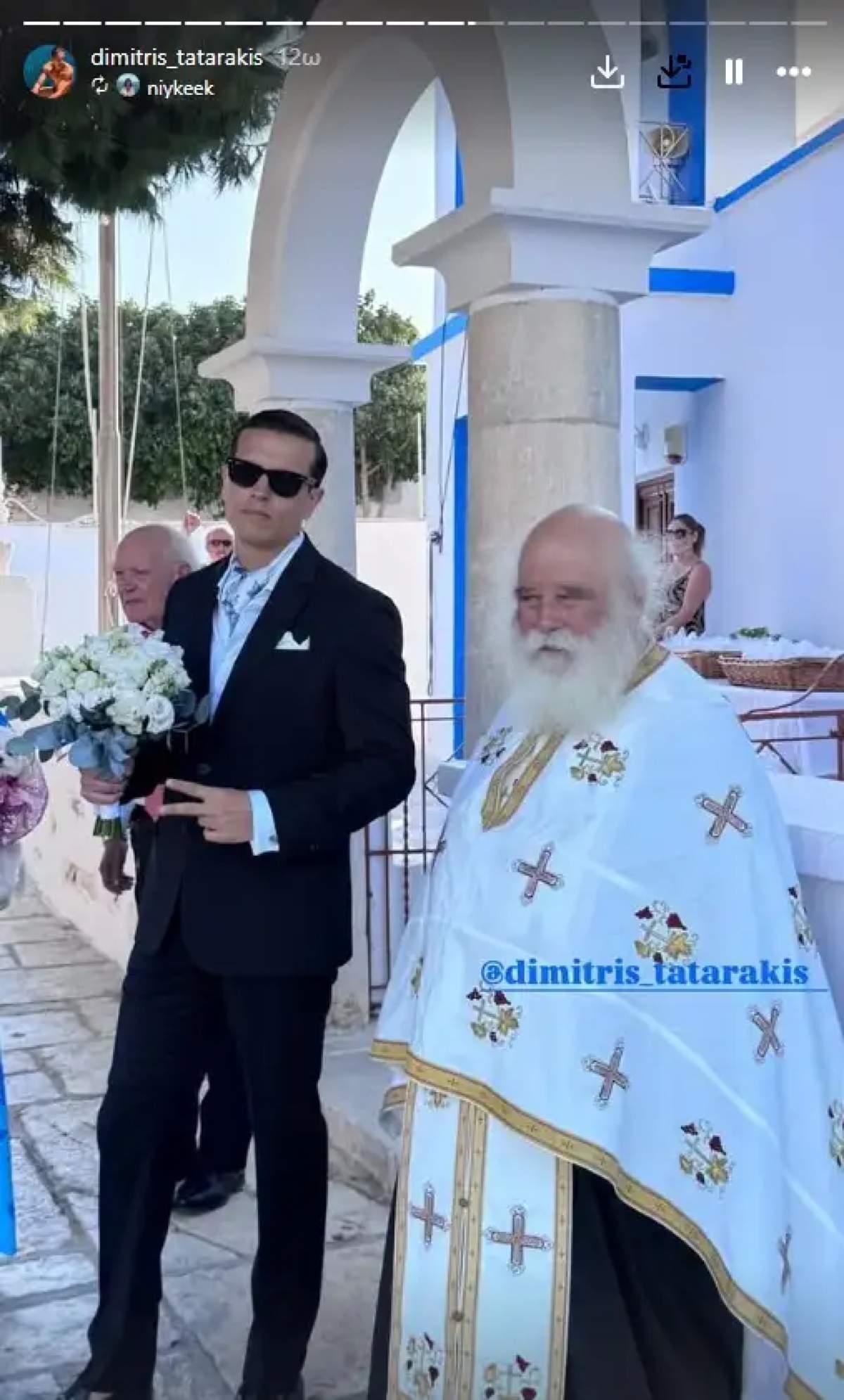 Ο Δημήτρης Ταταράκης στον γάμο του