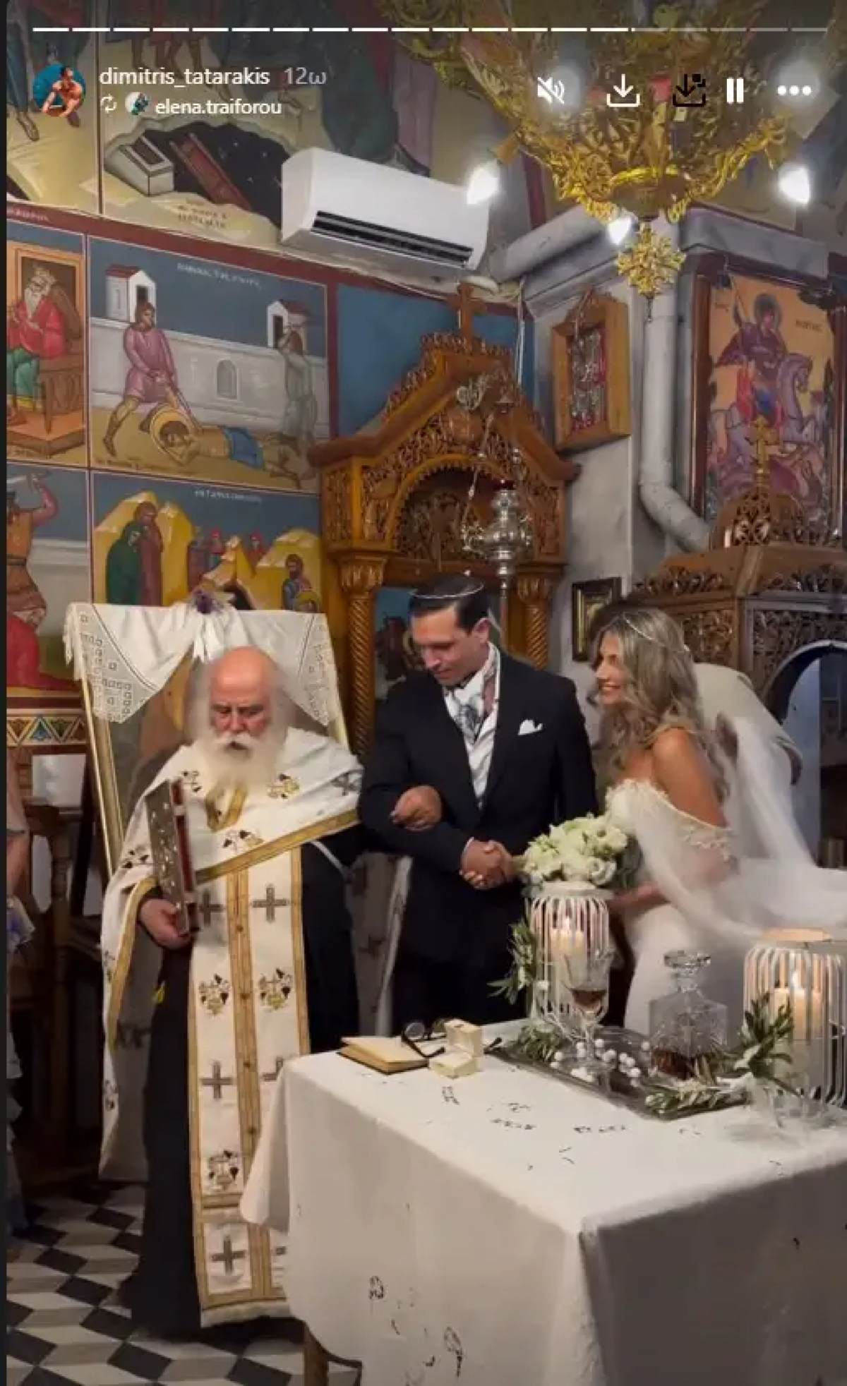 Ο Δημήτρης Ταταράκης στον γάμο του