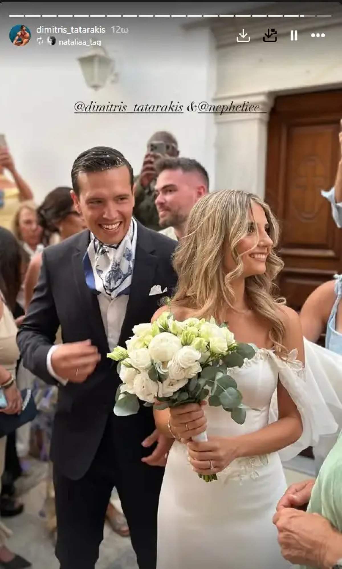 Ο Δημήτρης Ταταράκης στον γάμο του