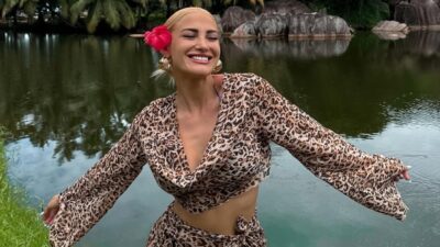 Η Ιωάννα Τούνη με λεοπάρ σύνολο