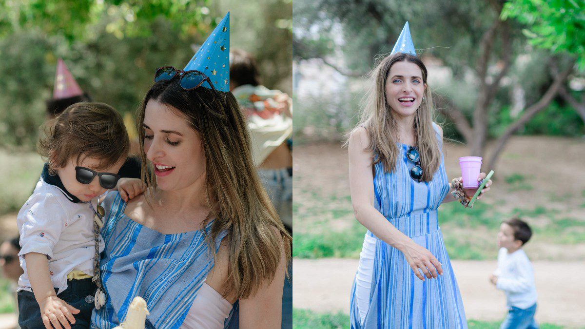 Η Βασιλική Τρουφάκου στα γενέθλια του γιου της