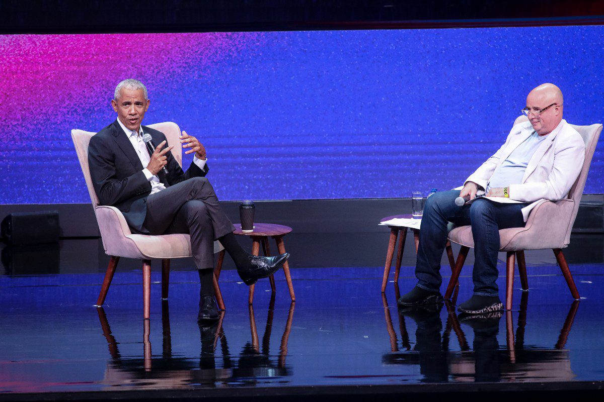 Ο Ανδρέας Δρακόπουλος με τον Μπαράκ Ομπάμα