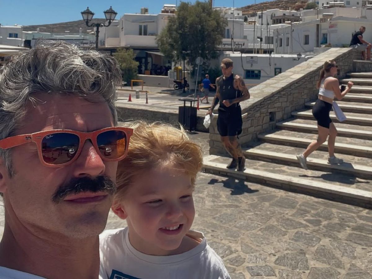 O Χρήστος Βασιλόπουλος με το γιο του