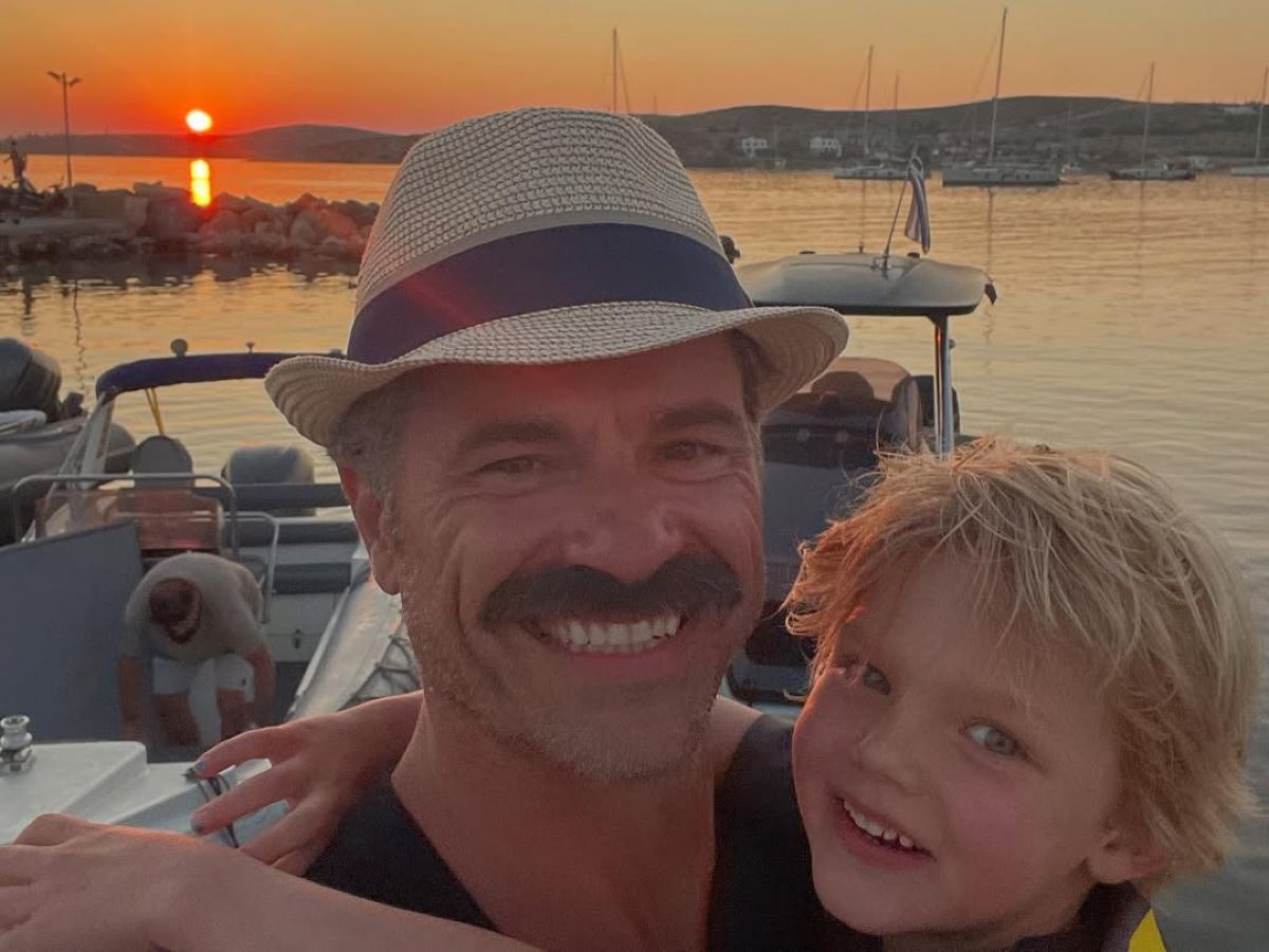 O Χρήστος Βασιλόπουλος με το γιο του