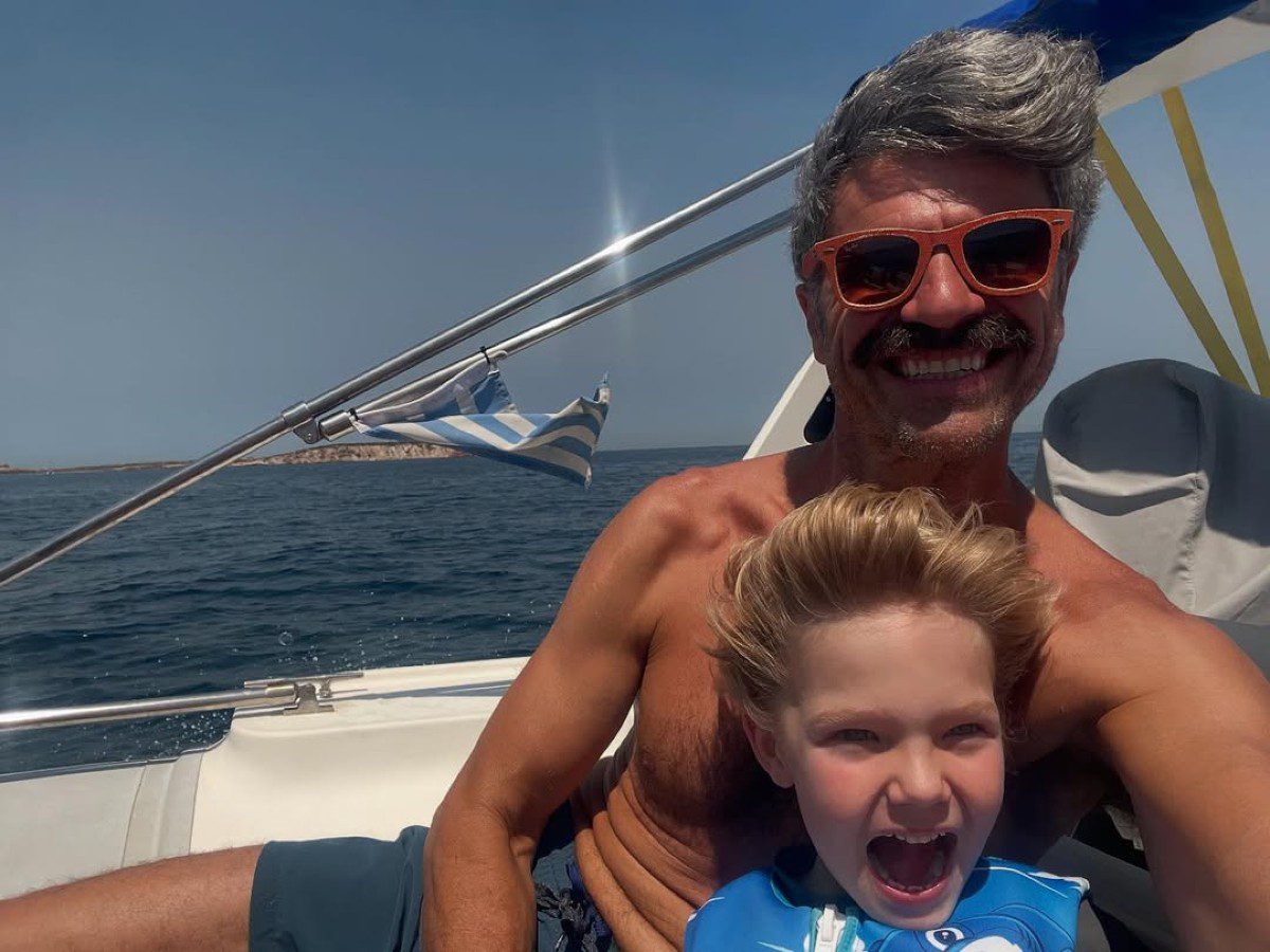 O Χρήστος Βασιλόπουλος με το γιο του