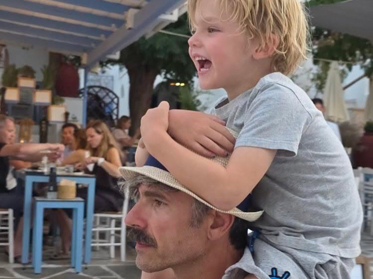 O Χρήστος Βασιλόπουλος με το γιο του