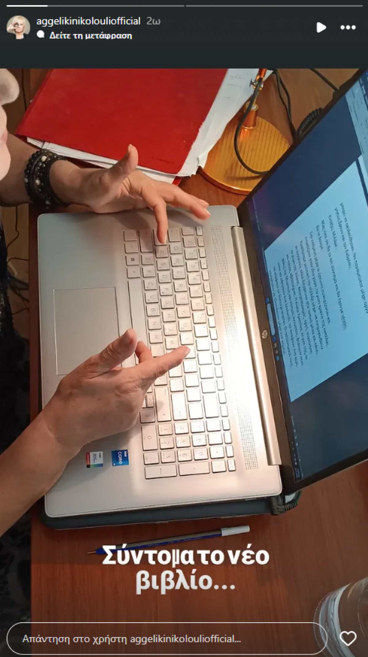 Η ανάρτηση της Αγγελικής Νικολούλη στο Instagram 