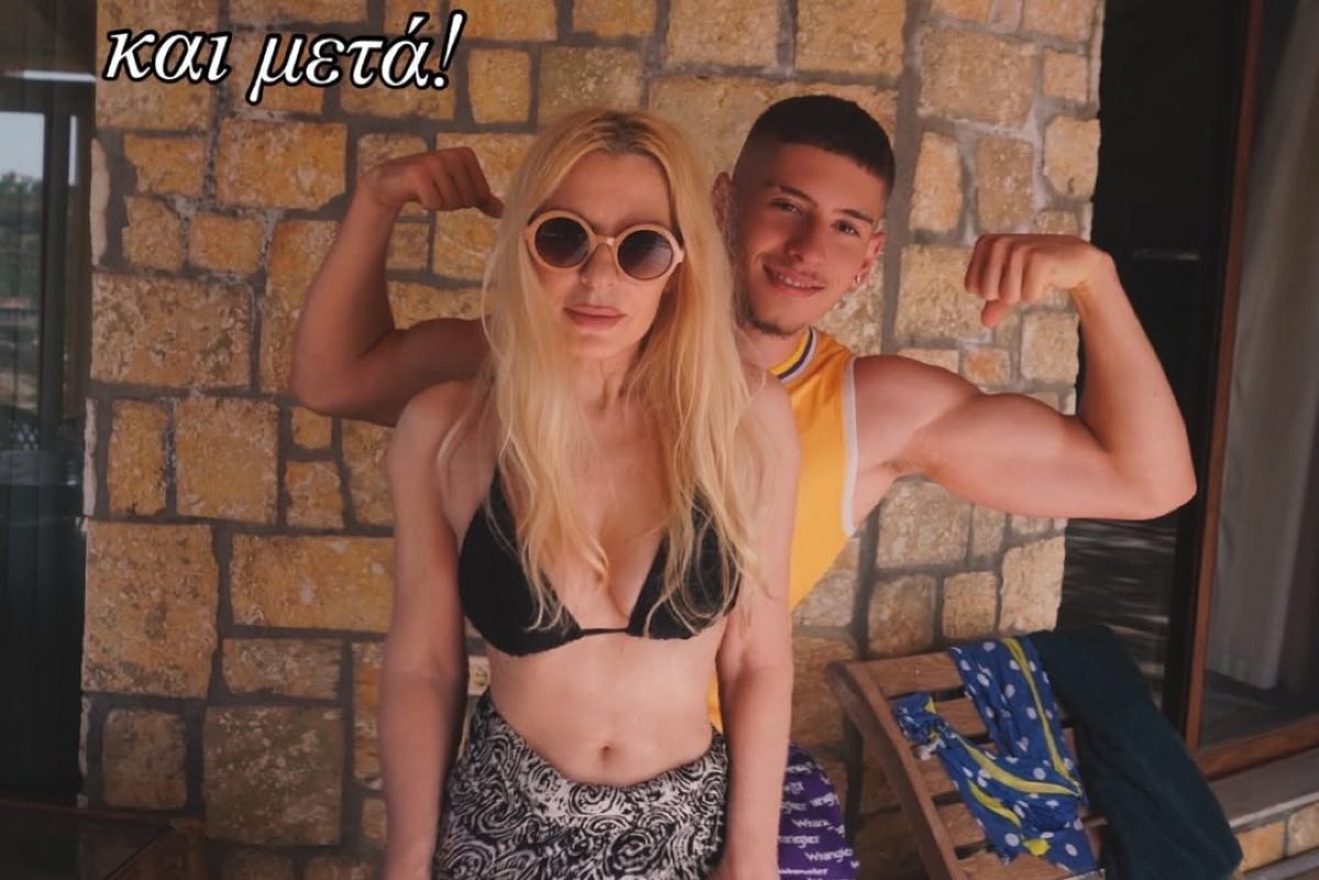 Η Αννίτα Πάνια με τον γιο του συντρόφου της