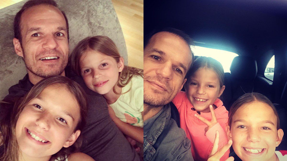 Ο Μπασινάς με τις δυο του κόρες