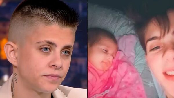 Η Μουρτζούκου με το μωρό της