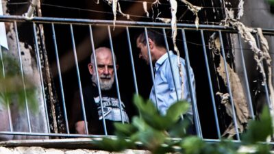 Ο Φιλιππίδης στο σπίτι του στα πατήσια που κάηκε