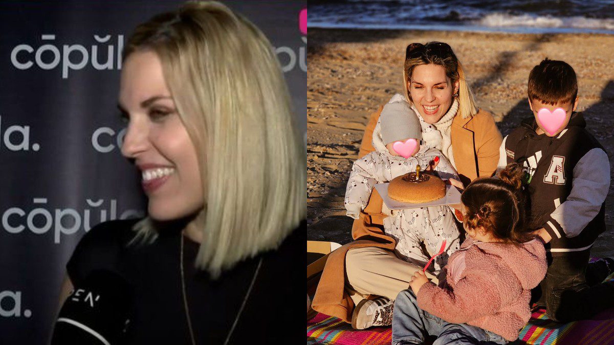 Η Μαντώ Γαστεράτου με τα παιδιά της