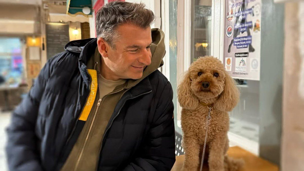 Ο Γιώργος Λιάγκας με το σκύλο του