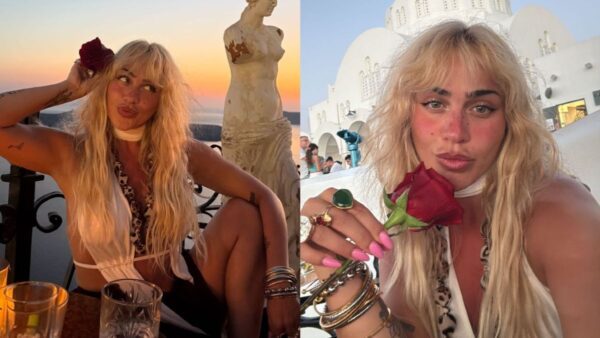 Η Κόνι Μεταξά στη Σαντορίνη