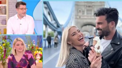 Ο Λάμπρος Κωνσταντάρας, η Ιωάννα Τούνη και ο Δημήτρης Αλεξάνδρου