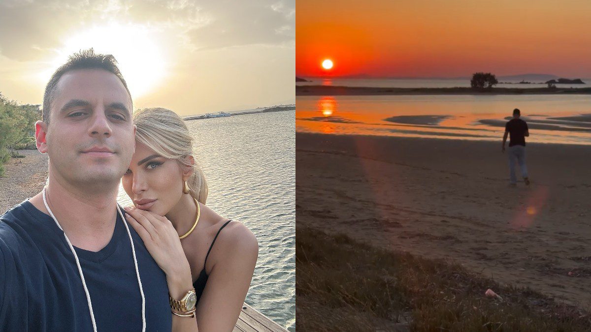 Η Κατερίνα Καινούργιου με τον Παναγιώτη Κουτσουμπή στη Νάξο