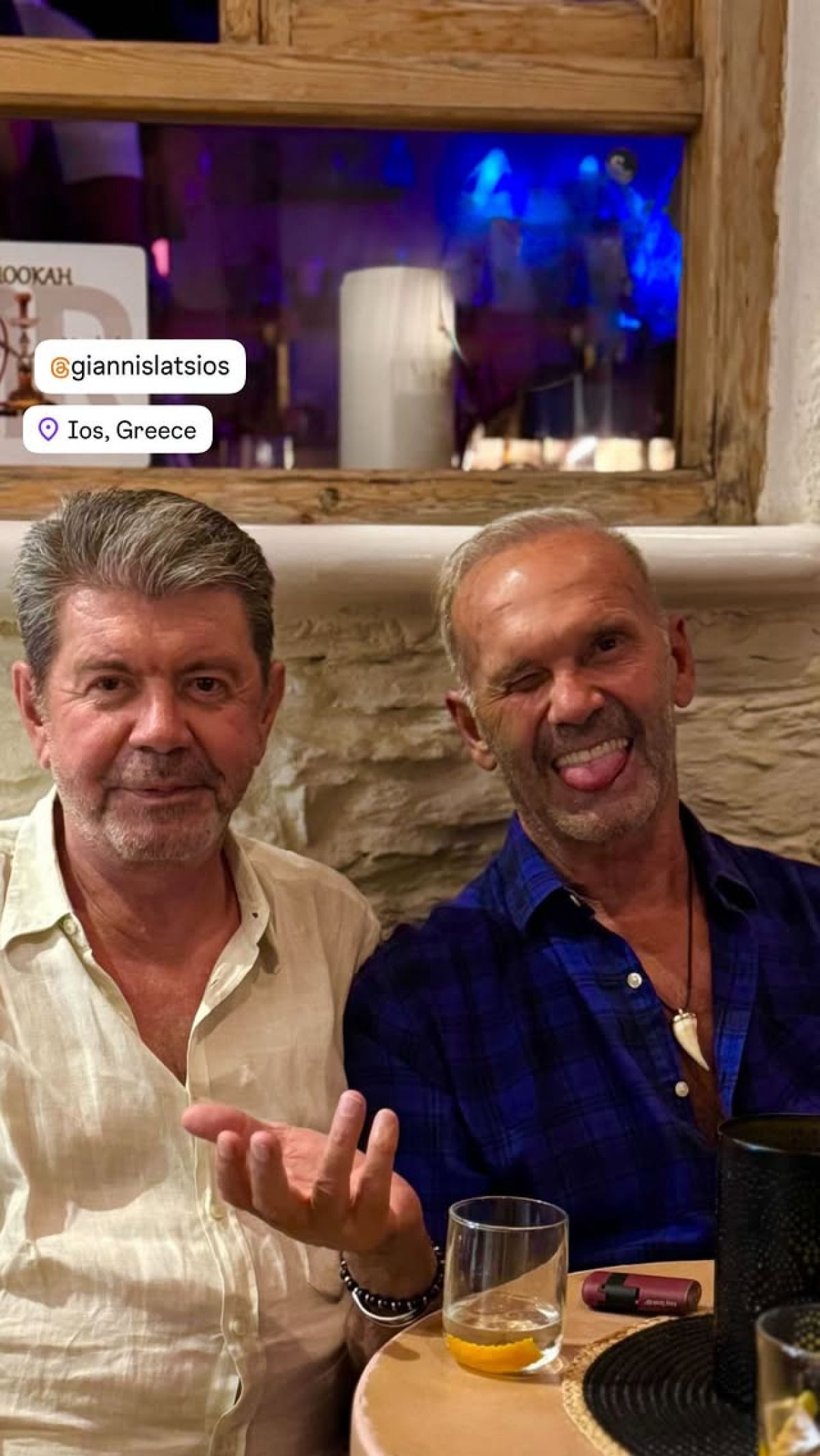 Ο Γιάννης Λάτσιος και ο Πέτρος Κωστόπουλος στην Ίο