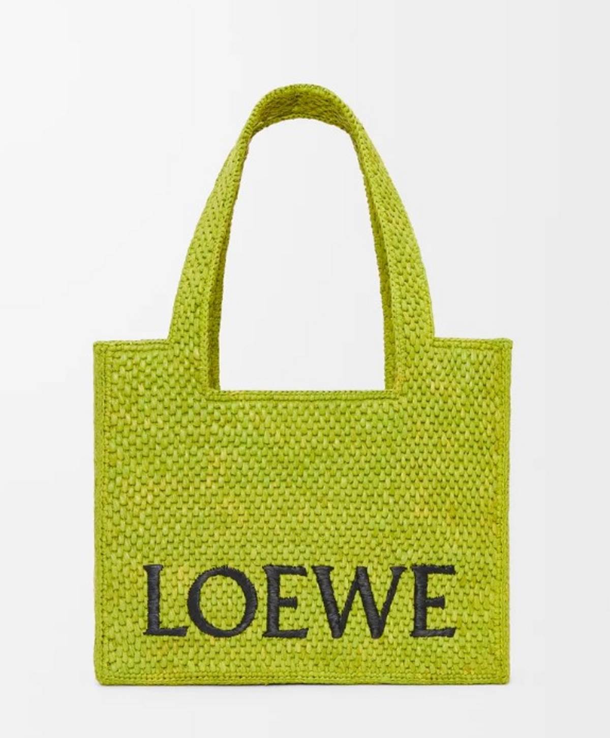 loewe bag ψάθινη πράσινη