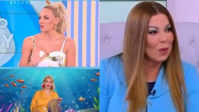 Η Ιωάννα Μαλέσκου και η Άντζελα Δημητρίου