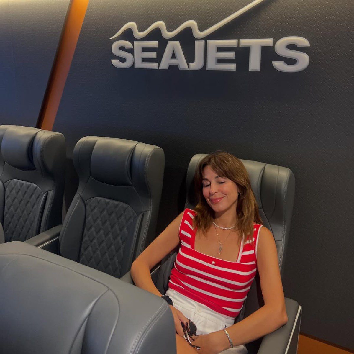 Η Κατερίνα Παπουτσάκη στο πλοίο