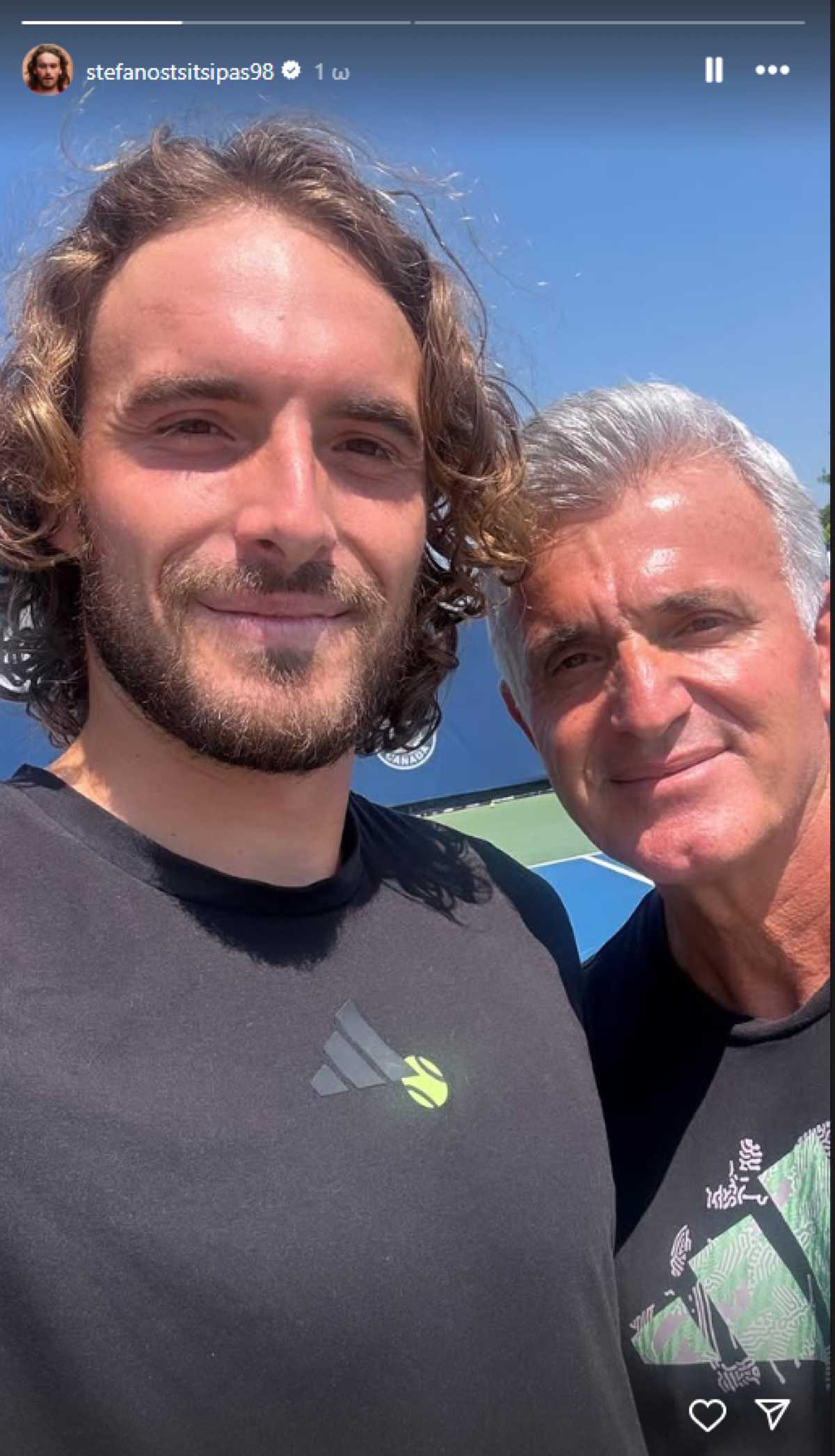 Η ανάρτηση του Στέφανου Τσιτσιπά με τον πατέρα του