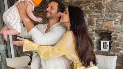 Ο Ευθύμης Ζησάκης με τη Χρύσα Παπαλελούδη και το γιο τους