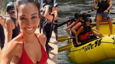 Ευγενία Σαμαρά σε ποτάμι στον Καναδά