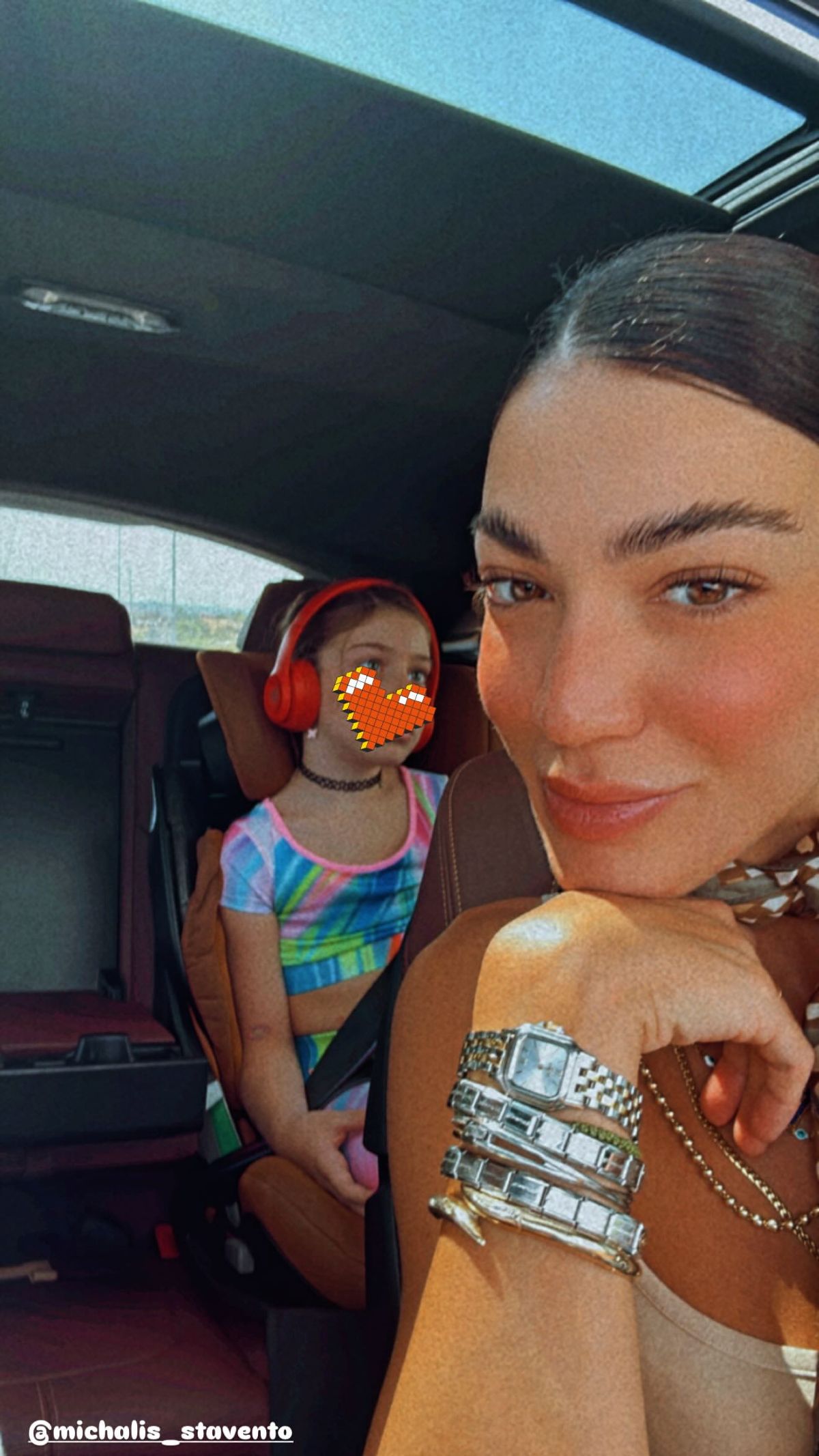 Η Ήβη Αδάμου με την κόρη της