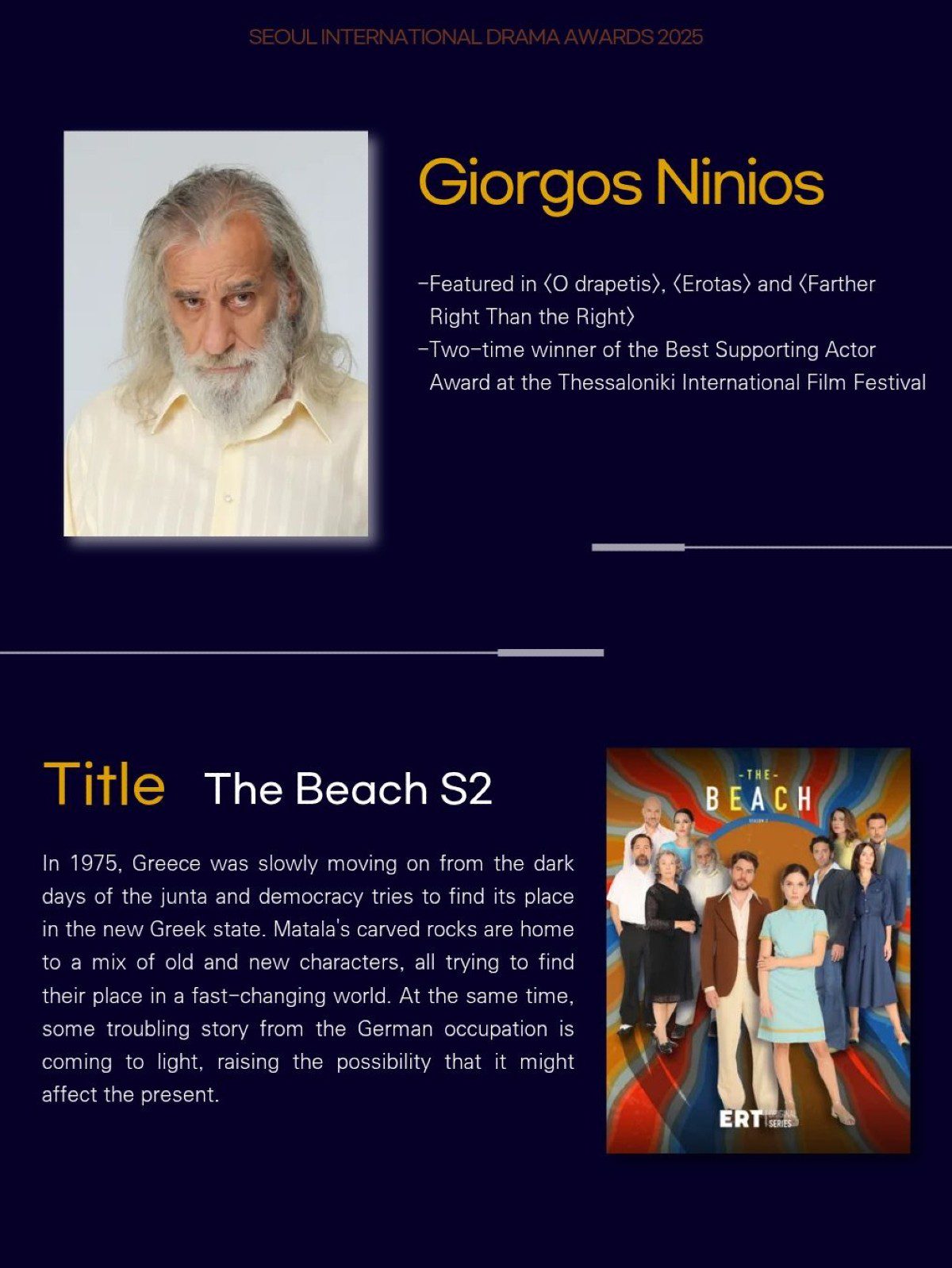 Γιώργος Νινιός υποψηφιότητα