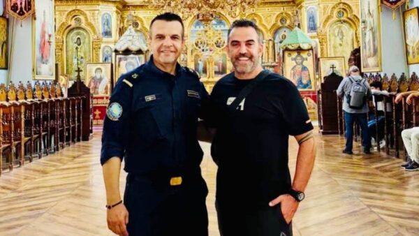 Ο Στέφανος Κωνσταντινίδης στο Άγιο Όρος