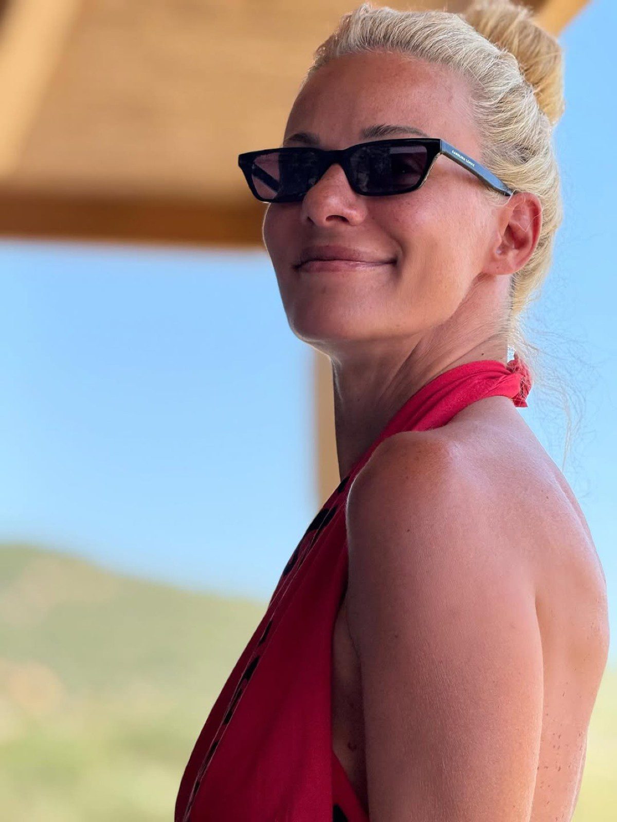 Η Ζέτα Μακρυπούλια στις διακοπές της