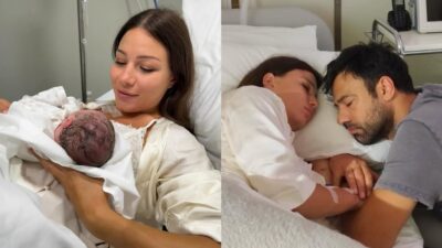 Η Σιμώνη Χριστοδούλουν και ο Ανδρέας Γεωργίου στο μαιευτήριο