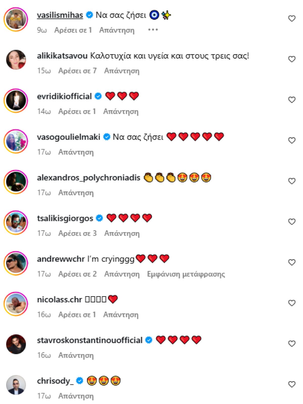 Τα σχόλια κάτω από την ανάρτηση του Ανδρέα Γεωργίου