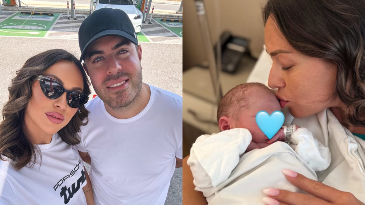 Η Δώρα Παντέλη, ο σύζυγός της και το μωρό τους